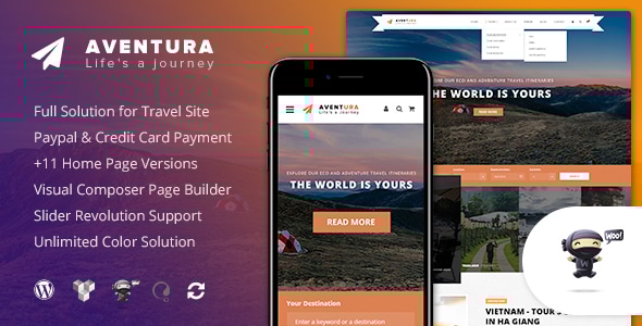 Aventura | Travel & Tour Booking System WordPress Theme