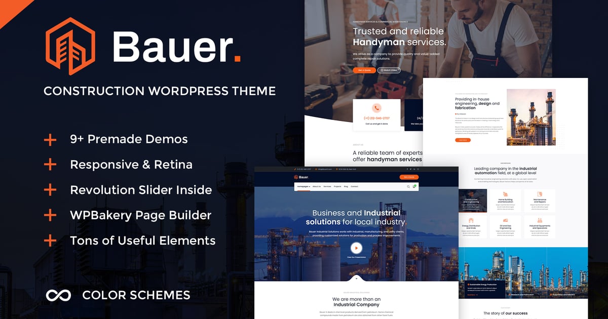 Bauer_Construction & Industrial WordPress Theme