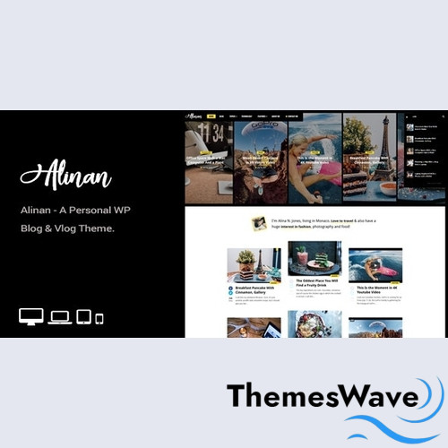 Alinan-Personal Blog / Vlog WordPress Theme